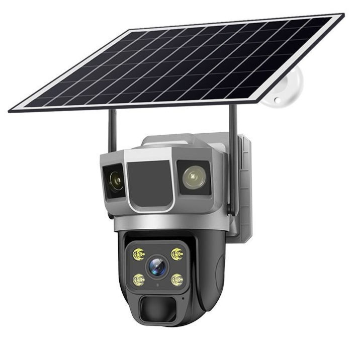 4G IP-камера Linook V380-Solar-Dual lens 8MP с солнечной панелью и