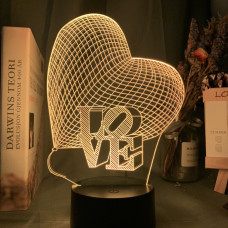 3D-світильник у формі серця