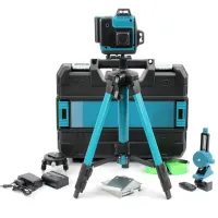 Аккумуляторный лазерный нивелир SK700GDZ 3D-4D уровень со штативом