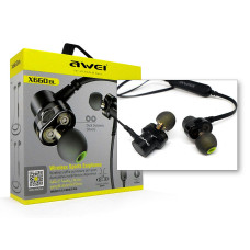 Навушники вакуумні з мікрофоном Bluetooth AWEI X660BL-BT