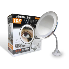Дзеркало косметичне настільне з LED підсвічуванням з гнучким шлангом на присосці 3xAAA 10х 00055 24шт 7760