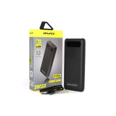 Зовнішній акумулятор (power bank) AWEI 20000мАг 40шт P70K