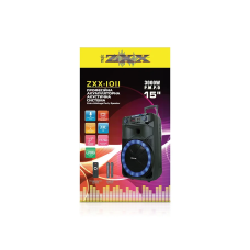 Акустична переносна колонка ZXX-1011 800Вт 15" 45х72х36см USB/SD/FM/BT/2MIC/ДК 1шт 8586