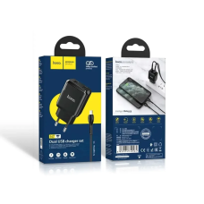 Зарядний пристрій 220В 2,1А 10,5Вт 5В USBx2 з кабелем USB - Lightning Hoco N7 Speedy 120шт 8143