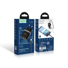 Зарядний пристрій 220В 2,4А 12Вт 5В USBx2 з кабелем USB - Type-C Hoco N4 Aspiring 120шт 8138