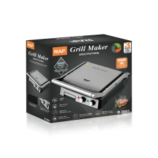 Гриль контактний 2800Вт BBQ RAF R2681 4шт 7266