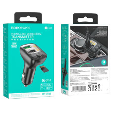 FM модулятор трансмітер Bluetooth QC3.0 Borofone BC41 Eminency 124шт 6673