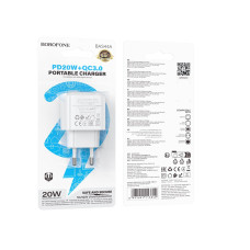 Зарядний пристрій 220В 3,0А 20Вт 12В USBx1 Type-Cx1 QC3.0 Borofone Potential BAS44A 304шт 6355
