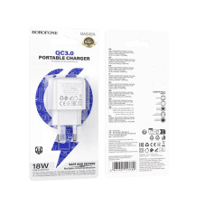 Зарядний пристрій 220В 3,0А 18Вт 12В USBx1 QC3.0 Borofone Potential BAS42A 304шт 6354
