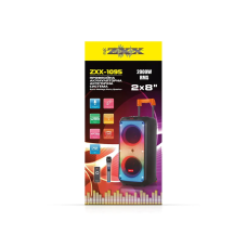 Акустична переносна колонка ZXX-1095 80Вт 2x8" TWS/FM/USB/TF/BT/REC/LED/MIC/ДК 1шт 6297