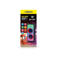 Акустична переносна колонка ZXX-5590 100Вт 2x10" TWS/FM/USB/TF/BT/REC/LED/2MIC/ДК 1шт 6292