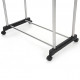 Телескопічна подвійна стійка-вішалка для одягу Double Pole Clothes Horse + 5 вішалок у подарунок (плічка)