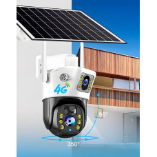 Уличная 4G Камера видеонаблюдения UKC V380pro с солнечной панелью и аккумулятором
