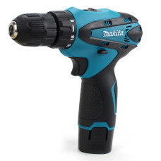 Шуруповерт Makita с двумя аккумуляторами 12V 2.0AH и набором инструментов в кейсе
